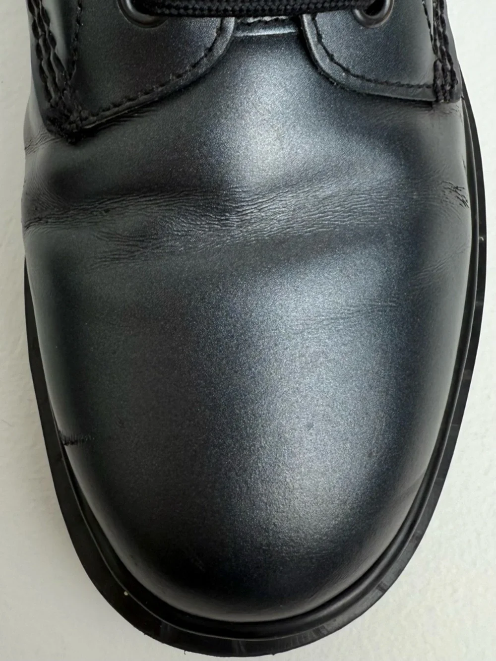 Vintage Dr. Martens England 1460 Metallic Graphite Shimmer Silver MIE Boots UK 9